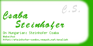 csaba steinhofer business card